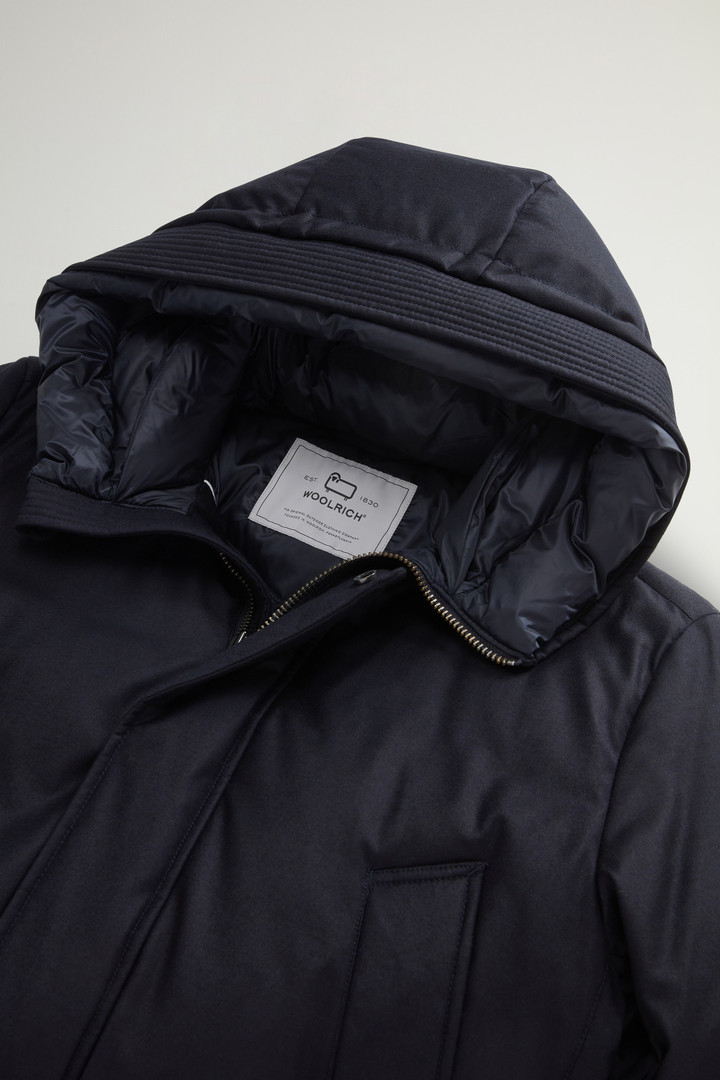 Parka in Italian Wool and Silk Blend Crafted with a Loro Piana Fabric Blue photo 6 | Woolrich