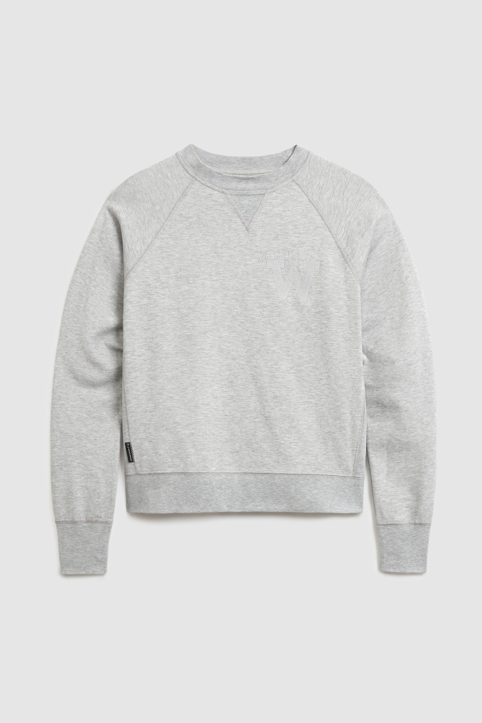 Sweat American à col ras du cou avec logo brodé grey photo 4 | Woolrich
