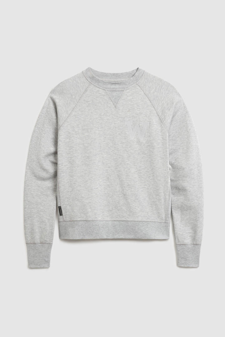 Sweat American à col ras du cou avec logo brodé grey photo 4 | Woolrich