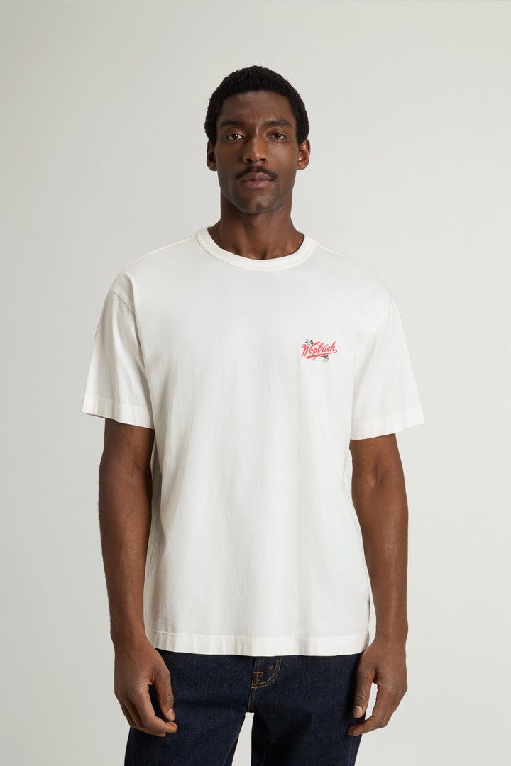 T-Shirt in Pure Cotton with Logo White photo 1 | Woolrich