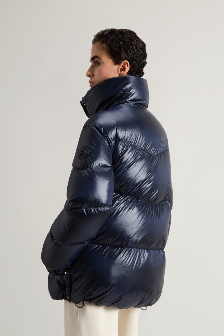 Aliquippa Down Jacket in Glossy Nylon Women Blue