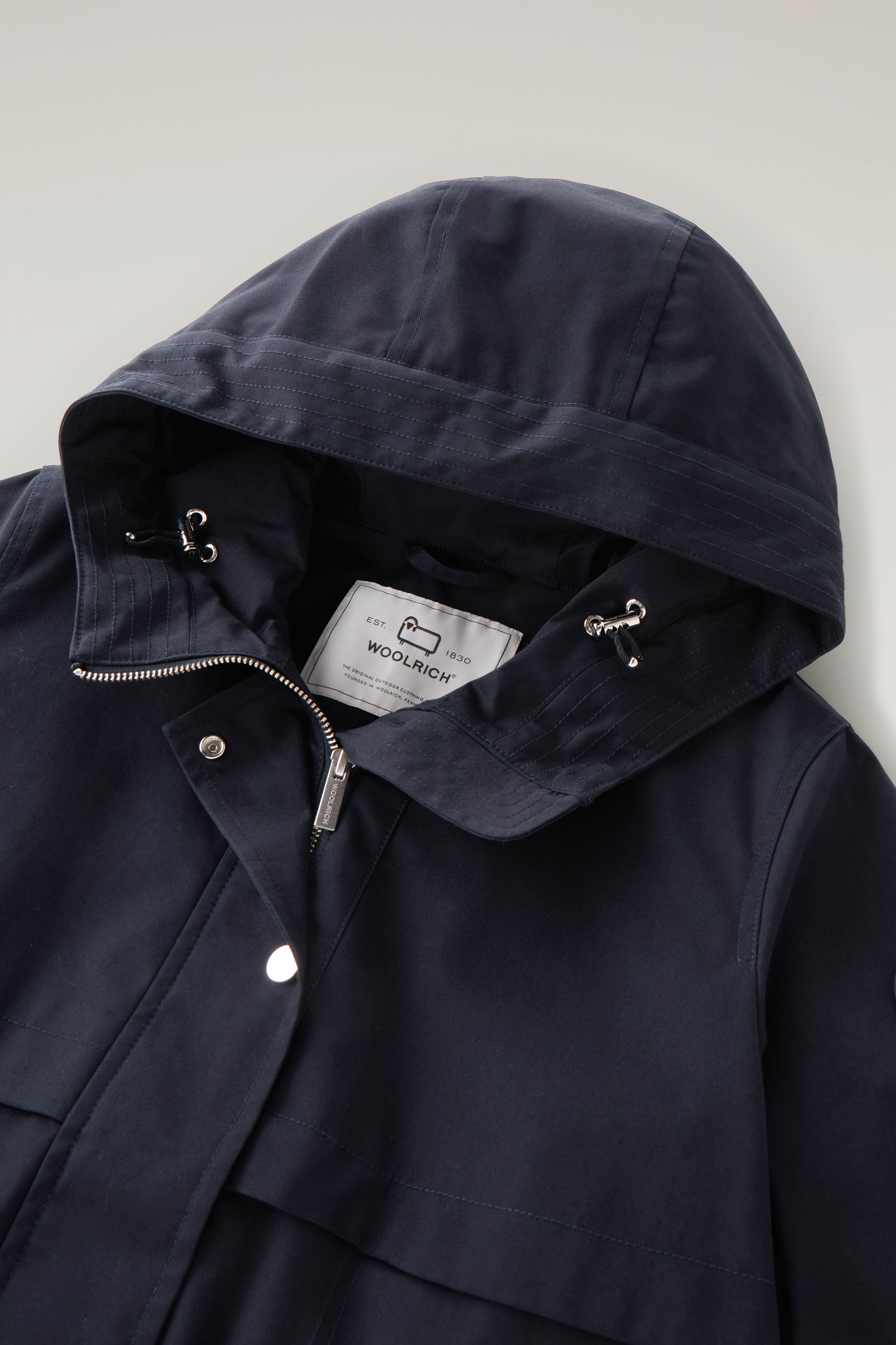 Havice Summer Parka en pur coton bleu photo 6 | Woolrich