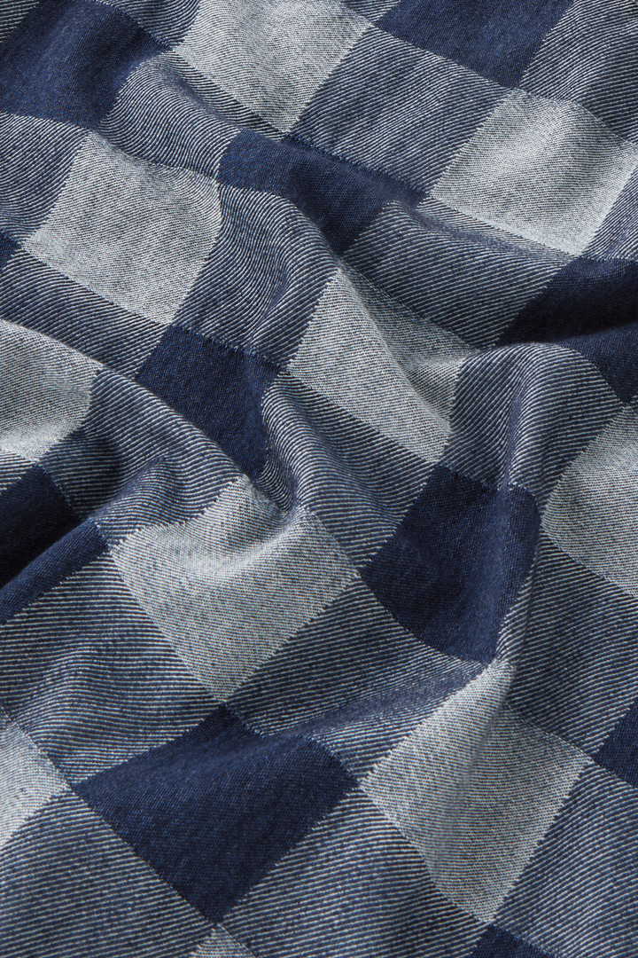 Camicia a quadri in denim di puro cotone Blu photo 8 | Woolrich