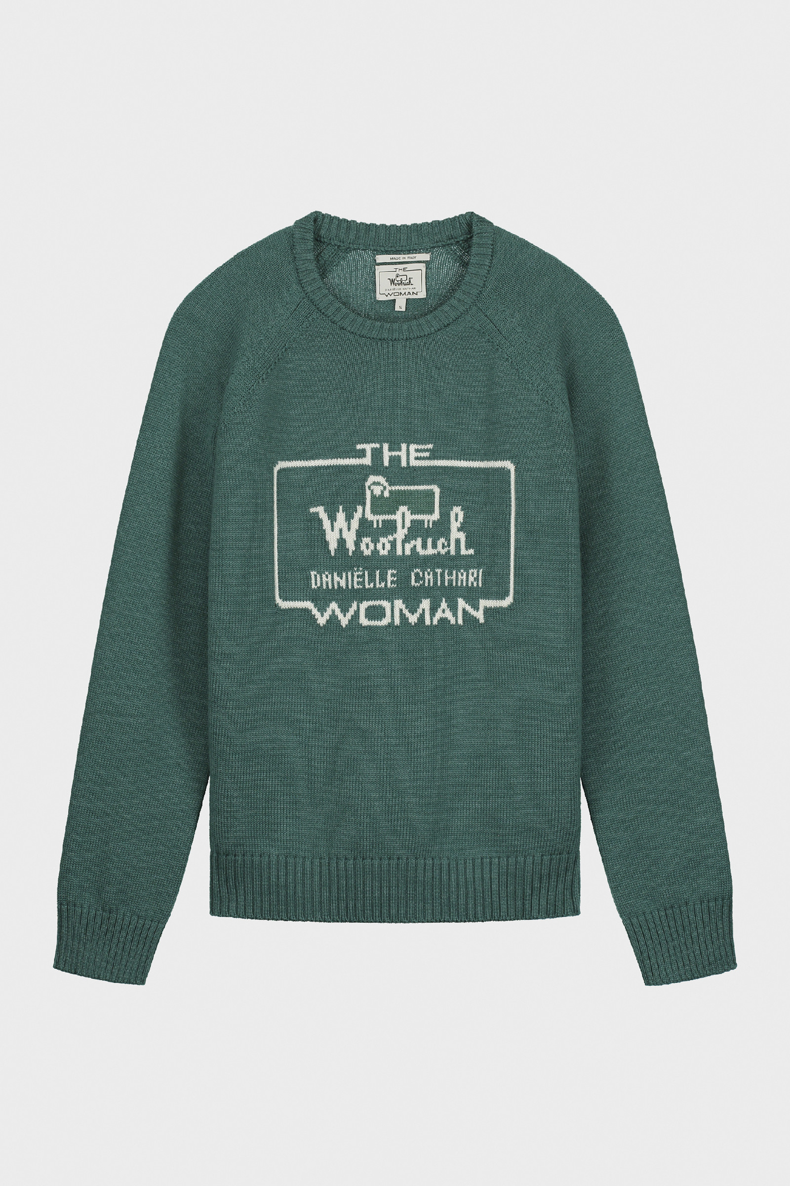 Merino crewneck sweater - Daniëlle Cathari / Woolrich Green photo 4 | Woolrich