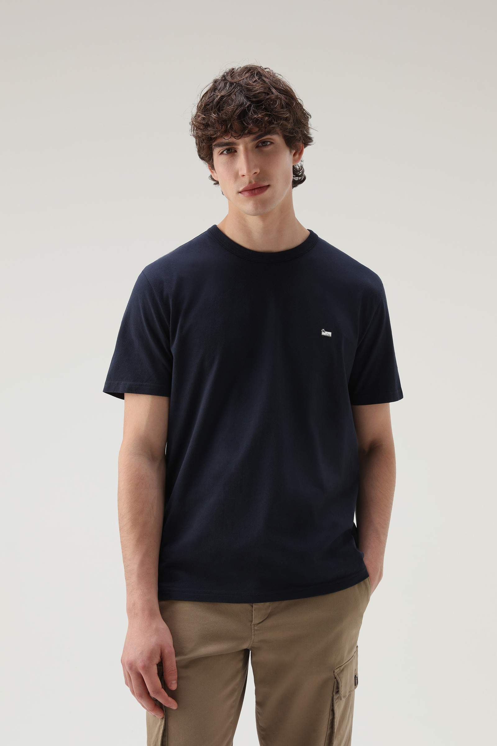 Men's Cotton Sheep T-shirt Blue | Woolrich USA