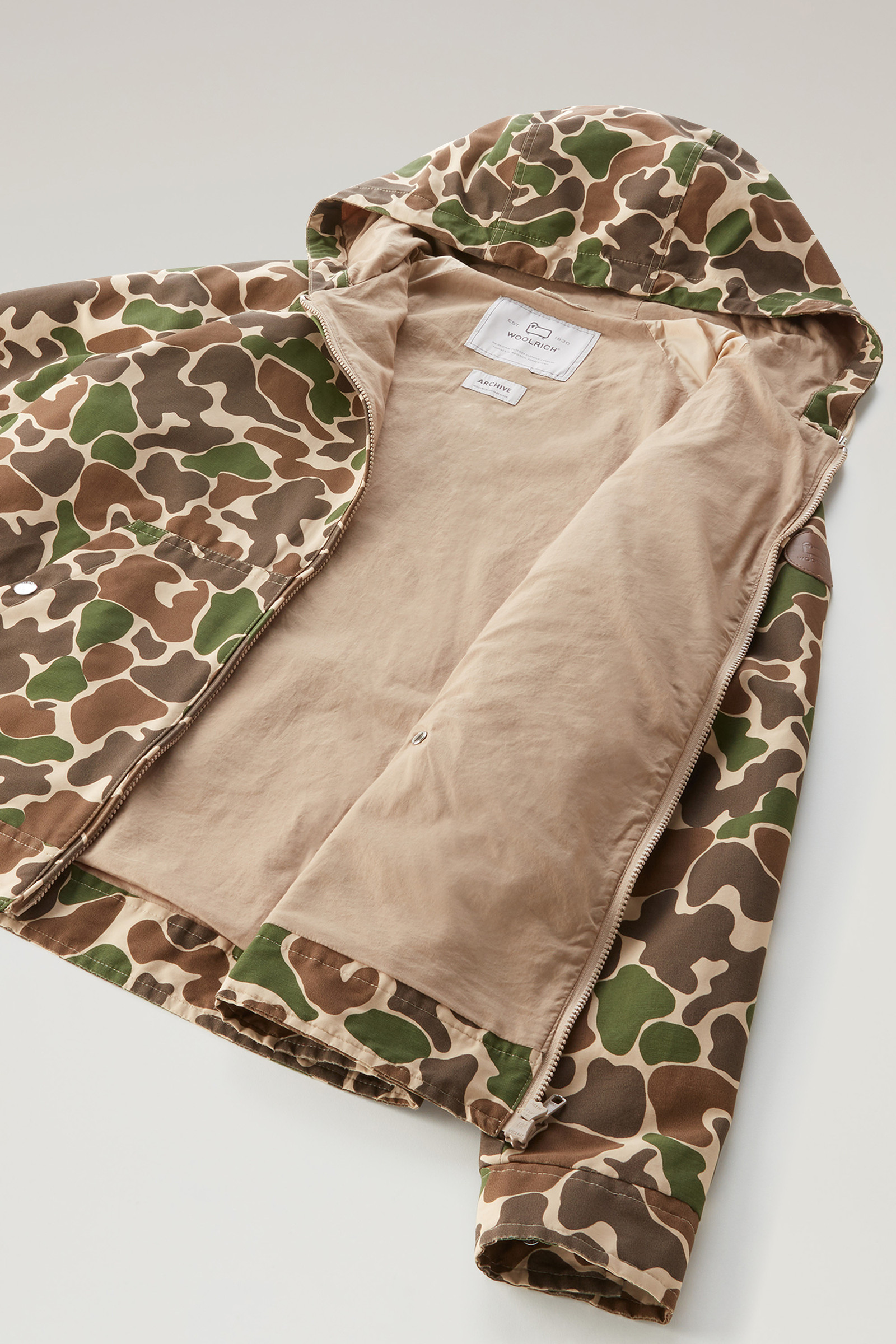 Jacke Lobster mit Camouflage-Print aus Ramar grün photo 10 | Woolrich