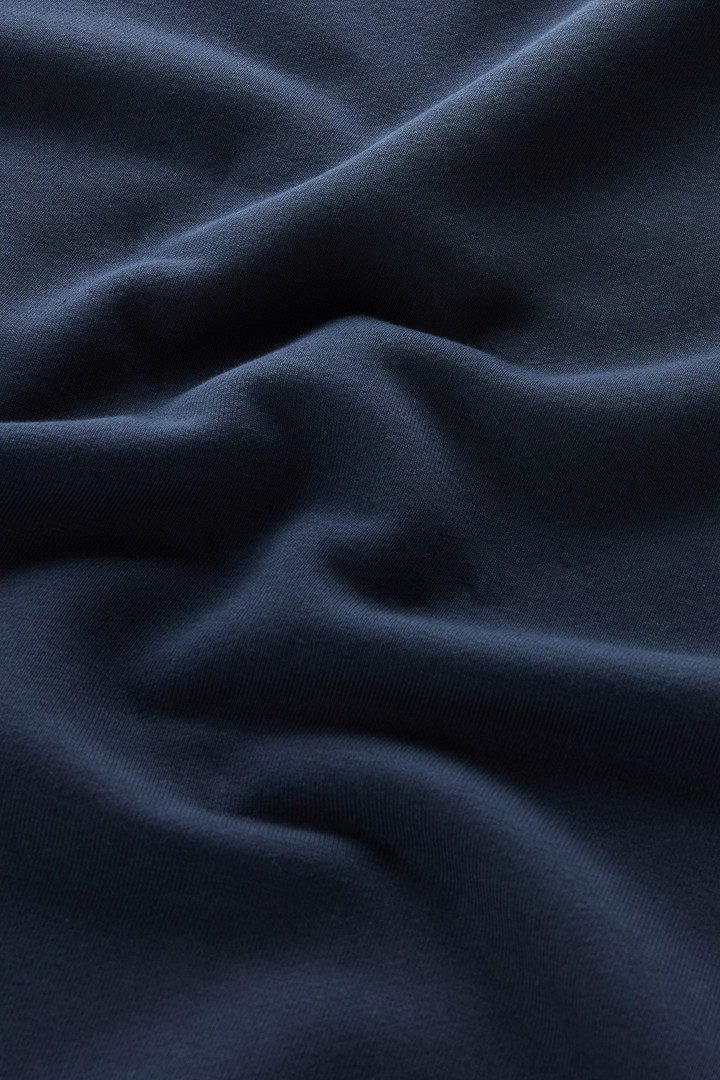 Crewneck Sweatshirt with Embroidered Logo Blue photo 4 | Woolrich