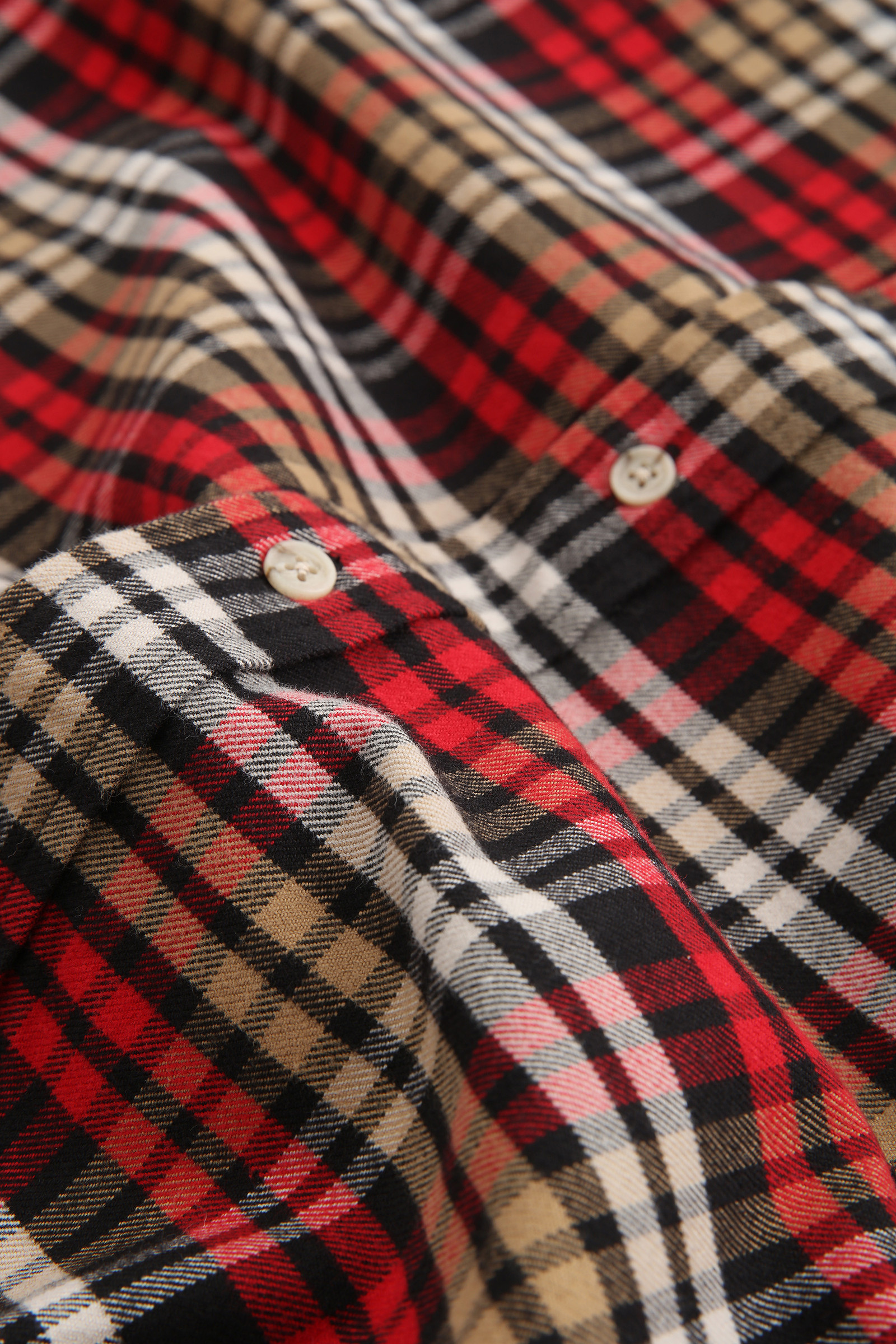 Traditional Cotton Flannel Shirt Red photo 8 | Woolrich