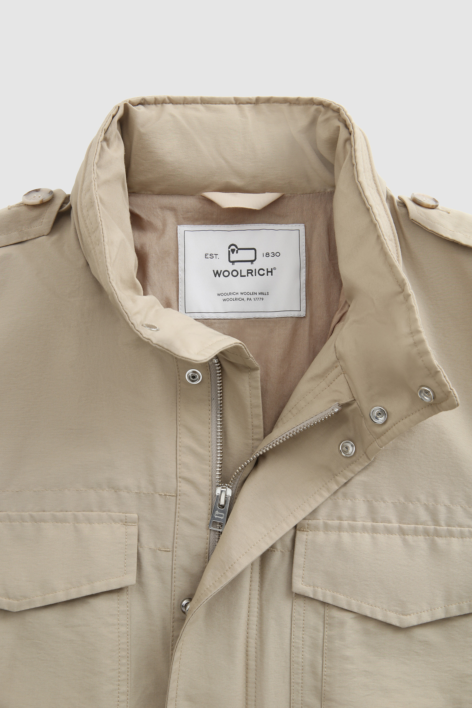 Chaqueta Cruiser Field en tejido Ramar ecológico beige photo 5 | Woolrich