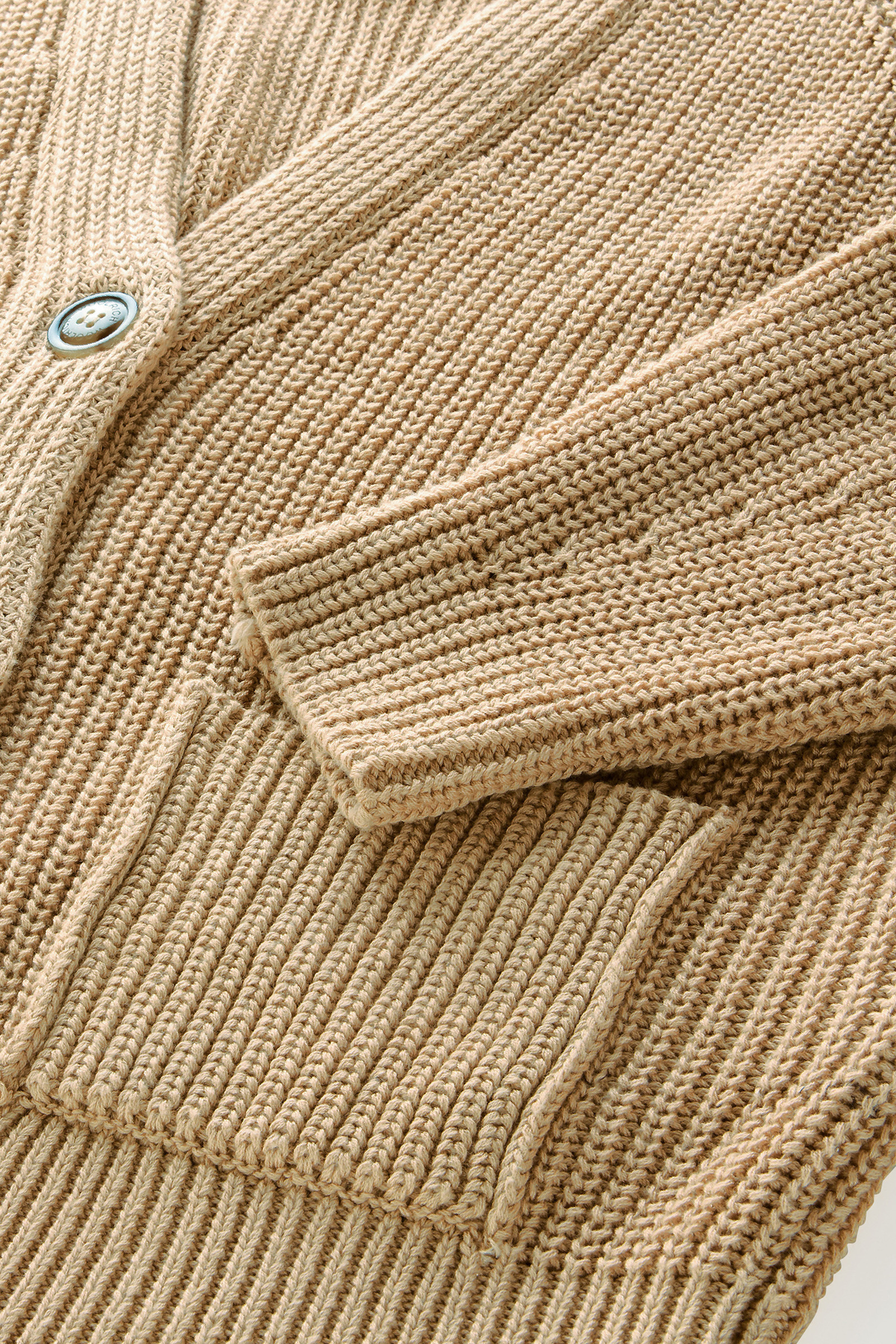 Cárdigan de puro algodón teñido en prenda de manera natural blanco photo 7 | Woolrich