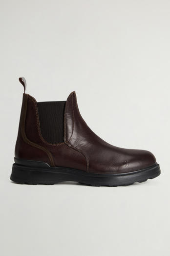 Bottines Stone Grove en cuir de vachette Marron | Woolrich