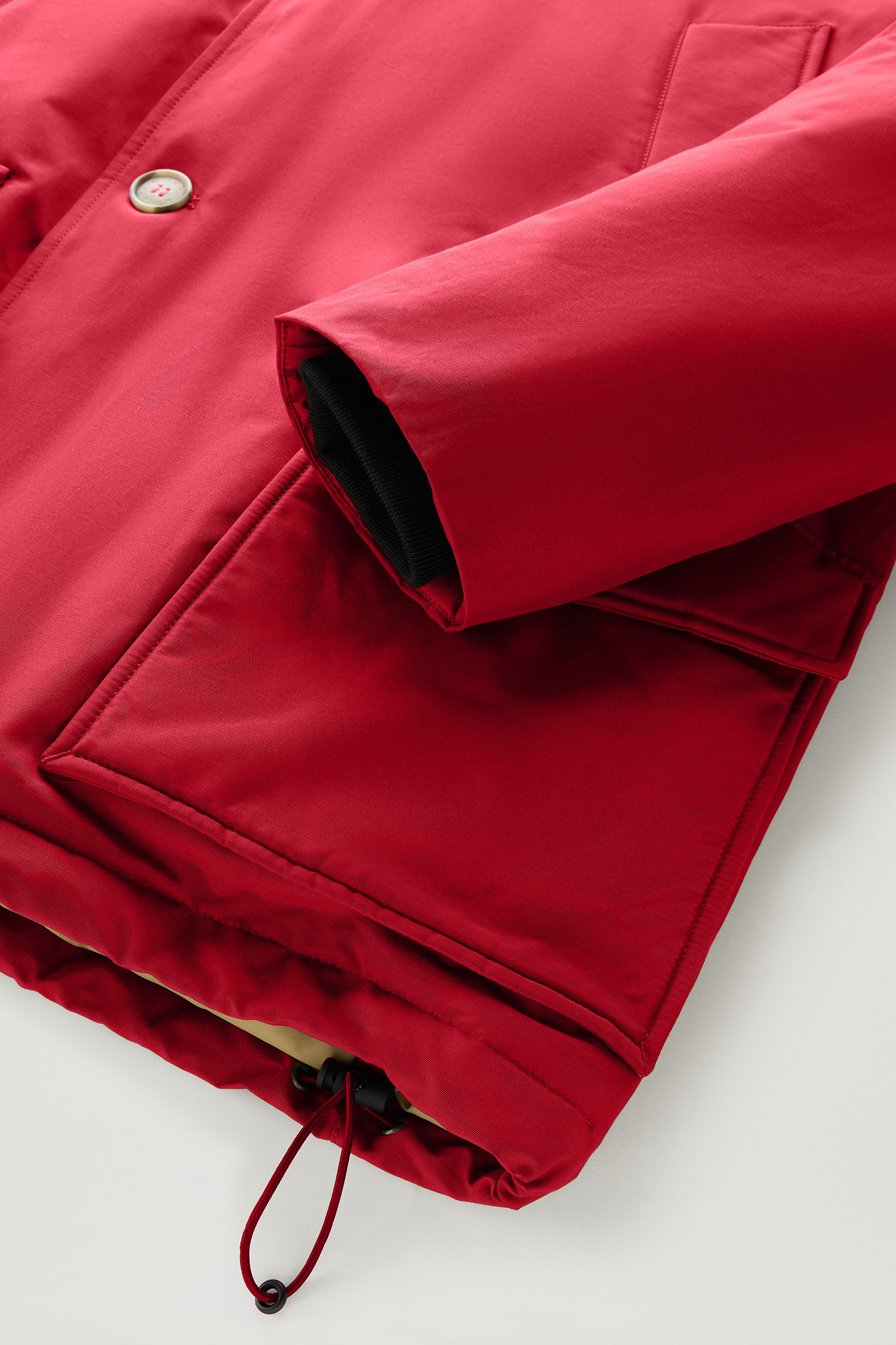 Arctic Anorak in Ramar Cloth with Detachable Fur Red photo 9 | Woolrich