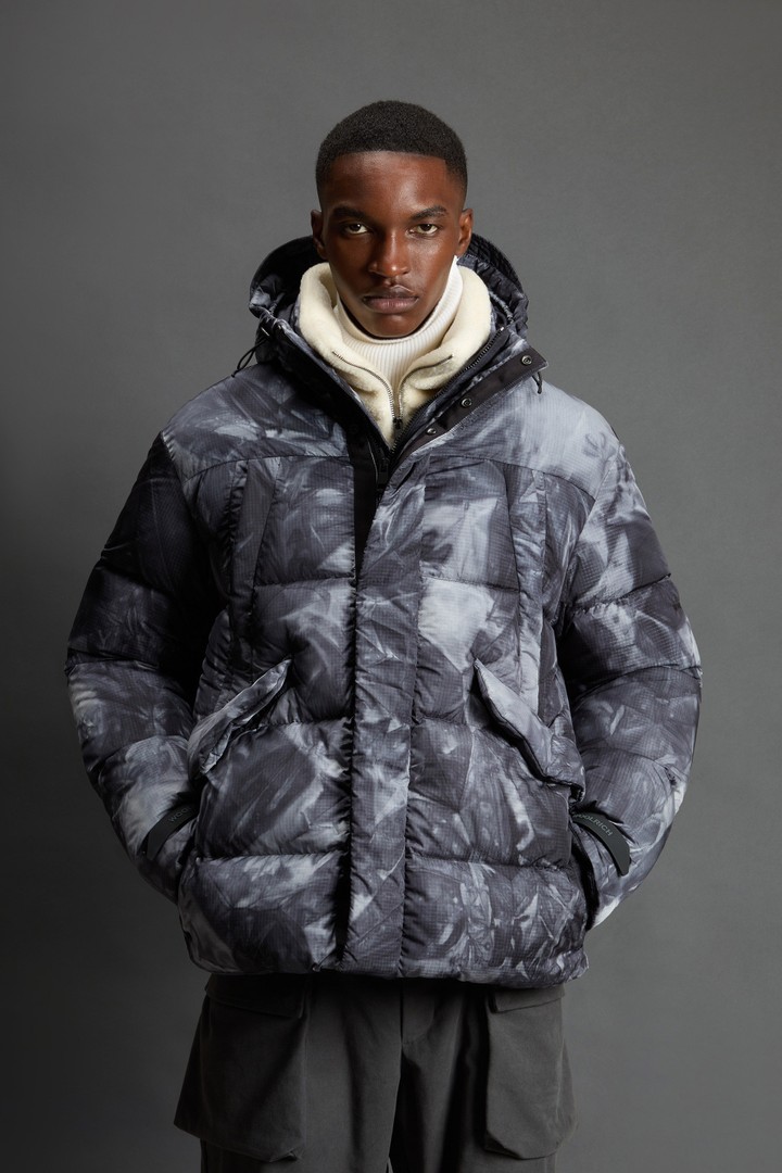Down Jacket in Ripstop Fabric by Todd Snyder Gray photo 2 | Woolrich