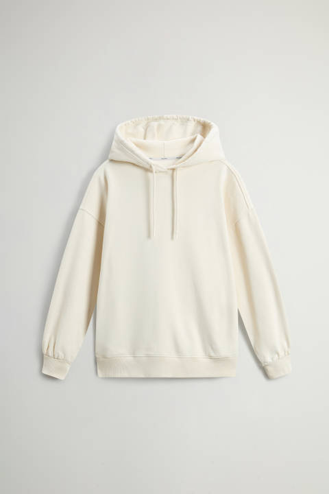 Pure Cotton Hoodie with Embroidered Logo White photo 2 | Woolrich