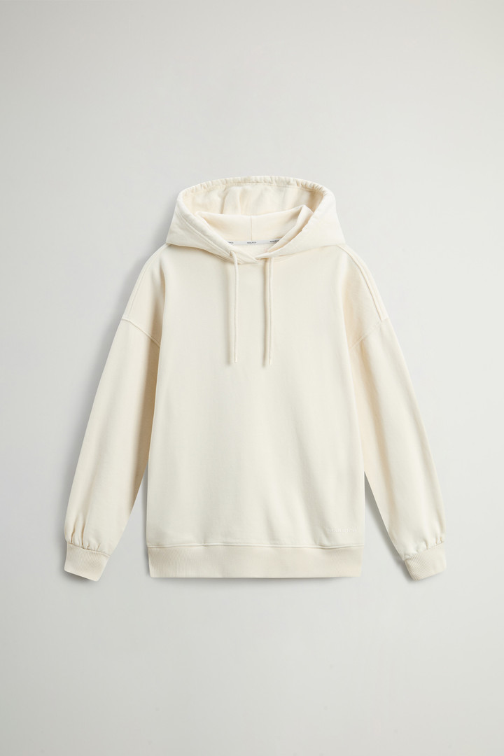 Pure Cotton Hoodie with Embroidered Logo White photo 5 | Woolrich