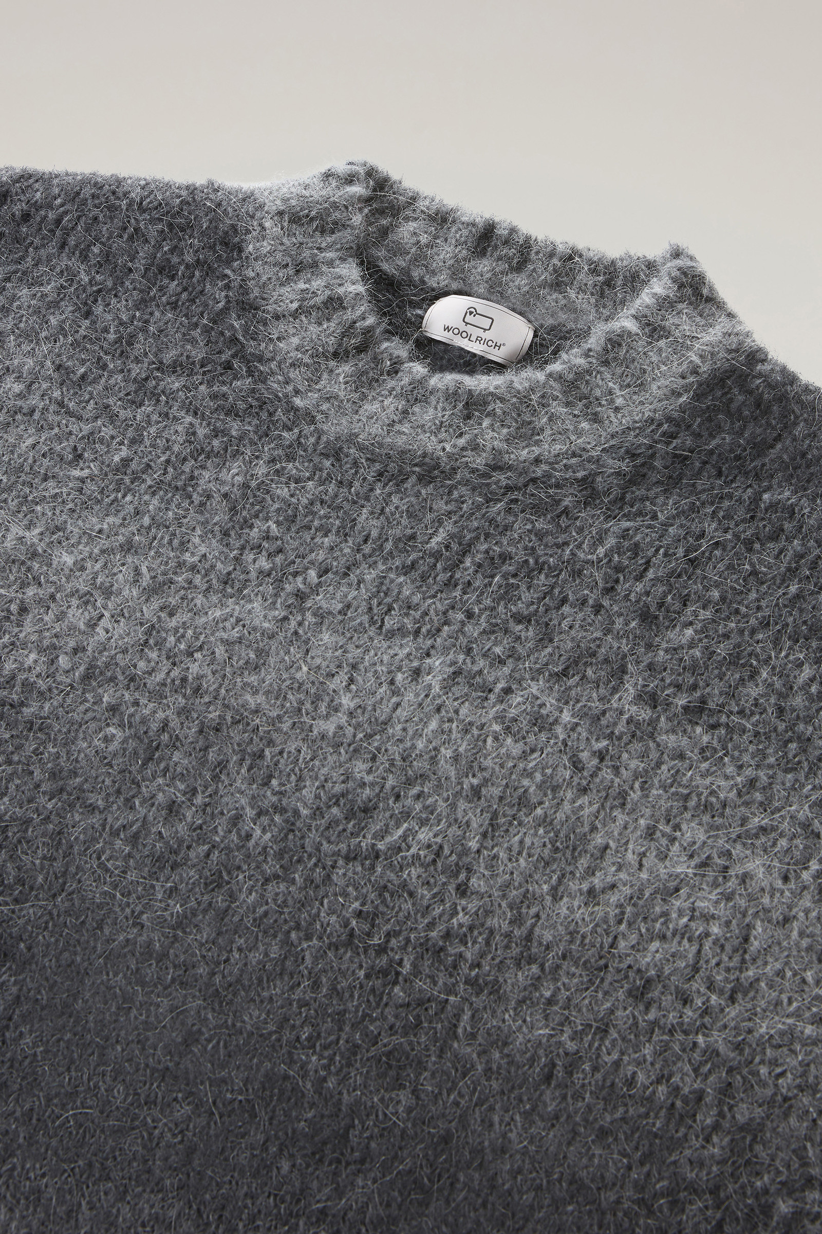 Men's Turtleneck Sweater in Alpaca Blend with Dégradé Effect Grey ...