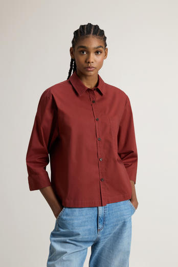 Overhemd van popeline van puur katoen Rood | Woolrich