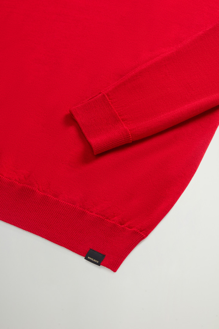 Crewneck Sweater in Pure Merino Virgin Wool Red photo 7 | Woolrich