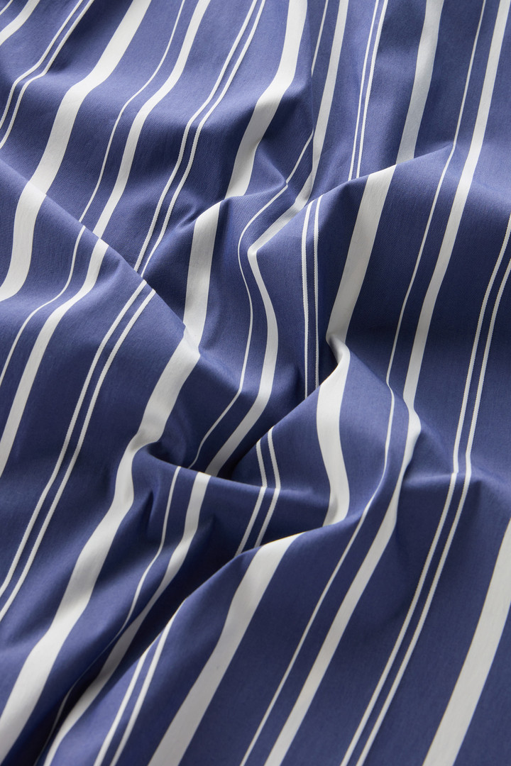 Gestreepte popeline jurk van een katoenmix Blauw photo 8 | Woolrich