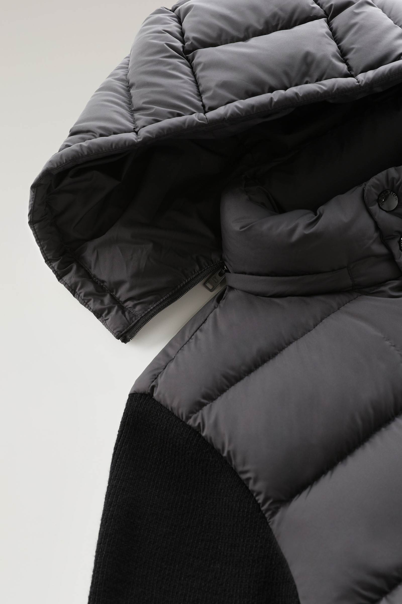 Sierra-Jacke mit Ärmeln aus Merinowolle und abnehmbarer Kapuze Schwarz photo 7 | Woolrich