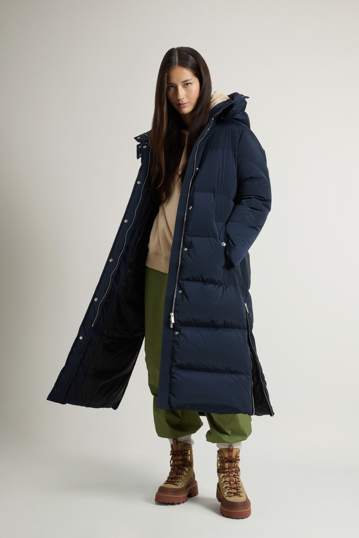 Aurora Parka larga de nailon elástico Azul photo 5 | Woolrich