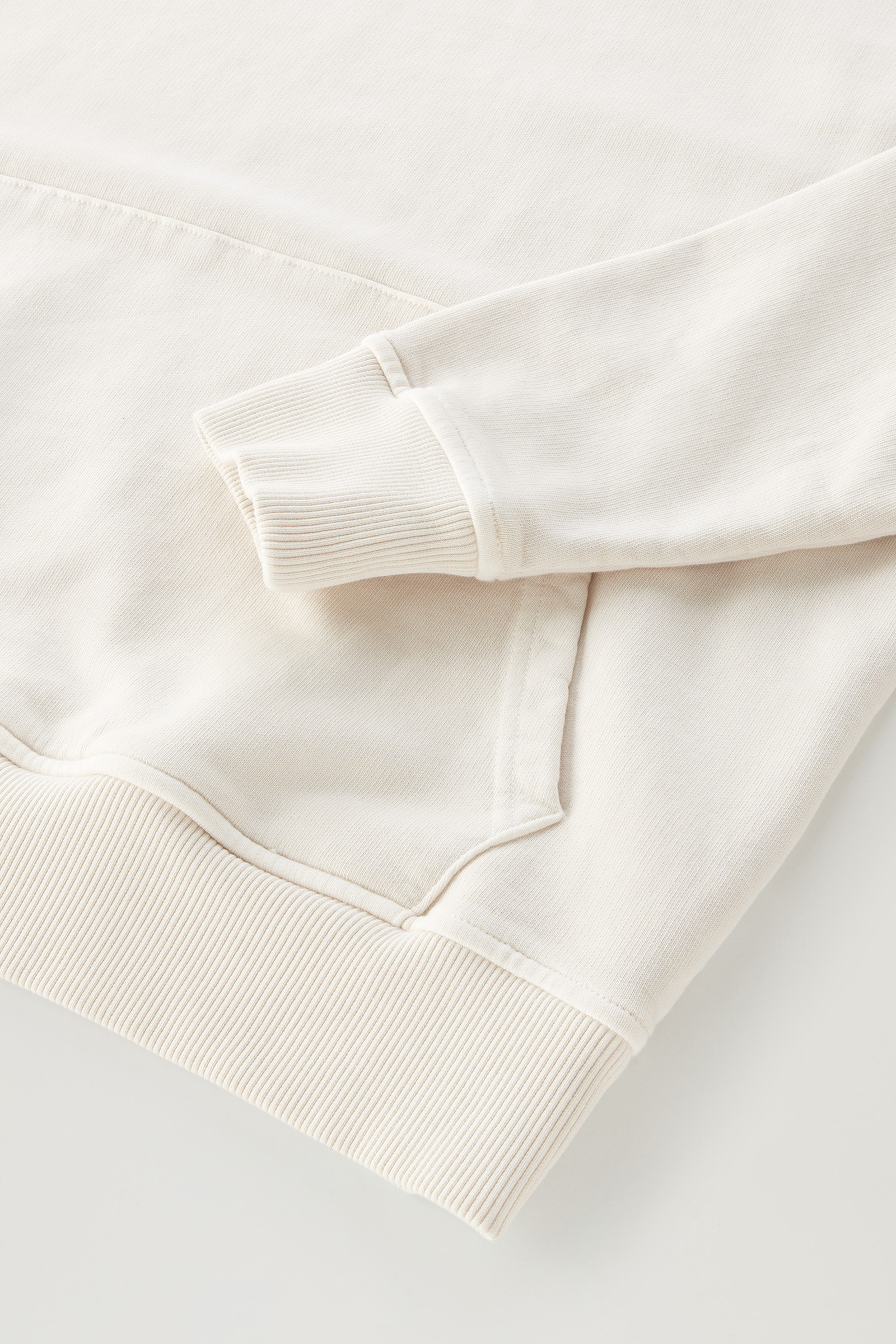 Sweat-shirt à capuche Varsity en pur coton teint en pièce blanc photo 7 | Woolrich