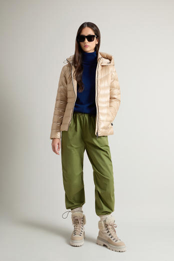 Aliquippa Lightweight Down Jacket Beige | Woolrich