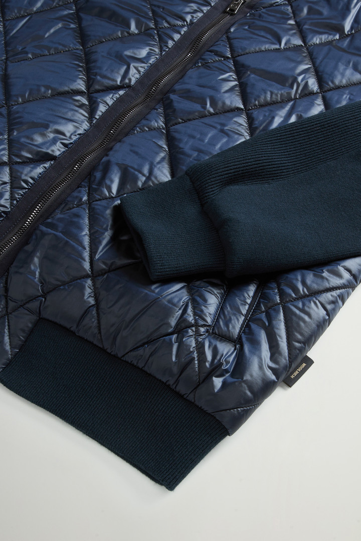 Yarn-Dyed Quilted Nylon Hybrid Jacket Blue photo 7 | Woolrich
