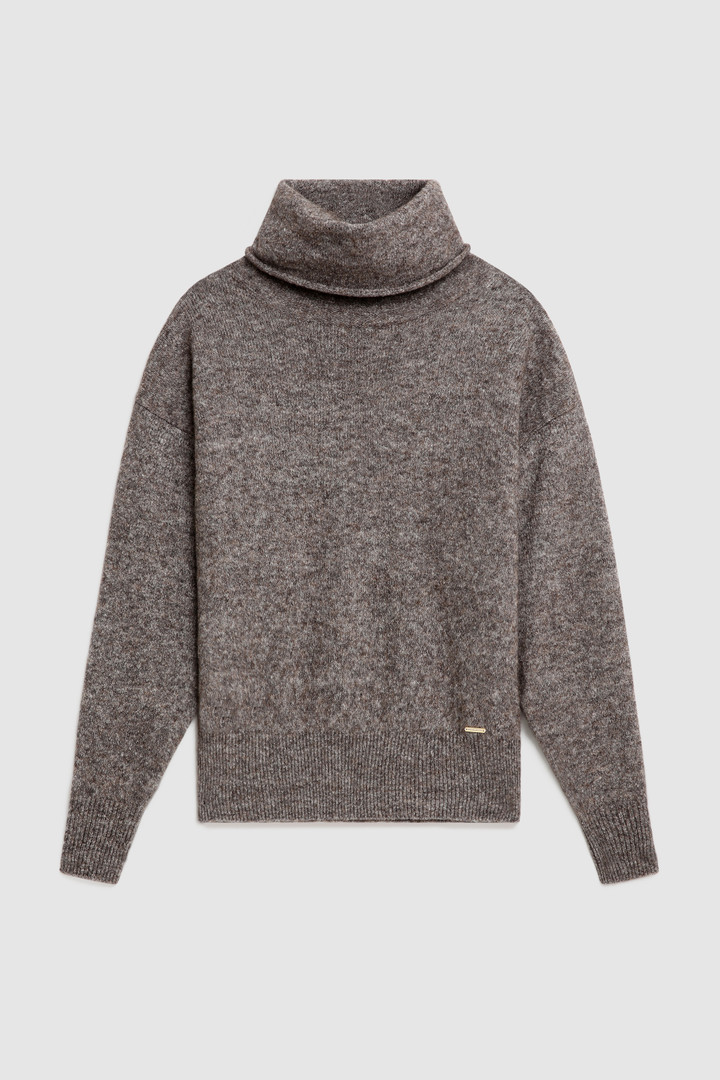 Stretch Turtleneck Sweater in wool blend