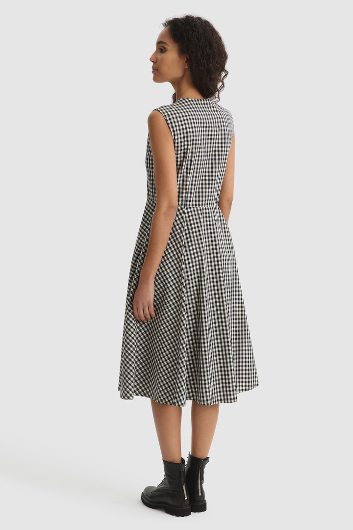 Patterned cotton long dress