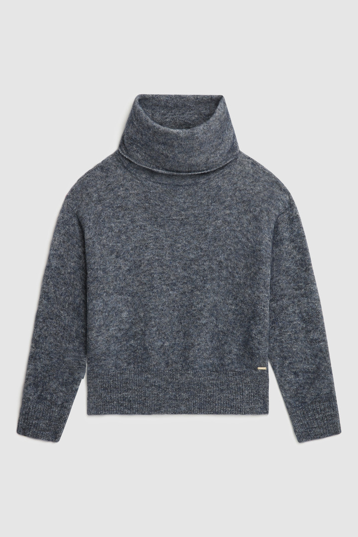 Stretch Turtleneck Sweater in wool blend