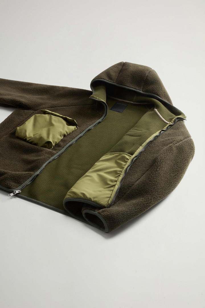 Hybrid-Kapuzenjacke mit durchgehendem Reißverschluss Grün photo 12 | Woolrich