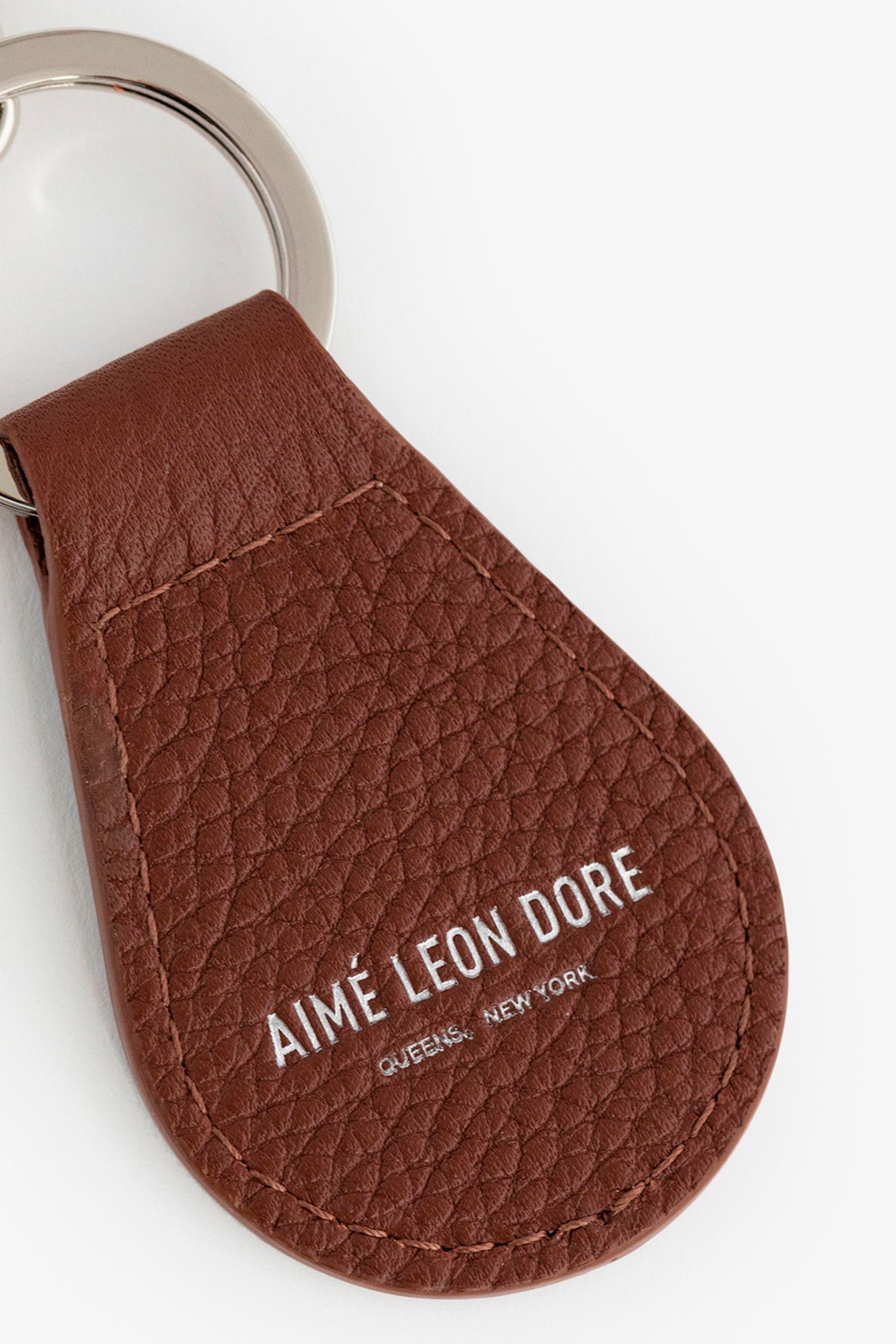 Leather Key Fob - Aimé Leon Dore / Woolrich Brown photo 4 | Woolrich