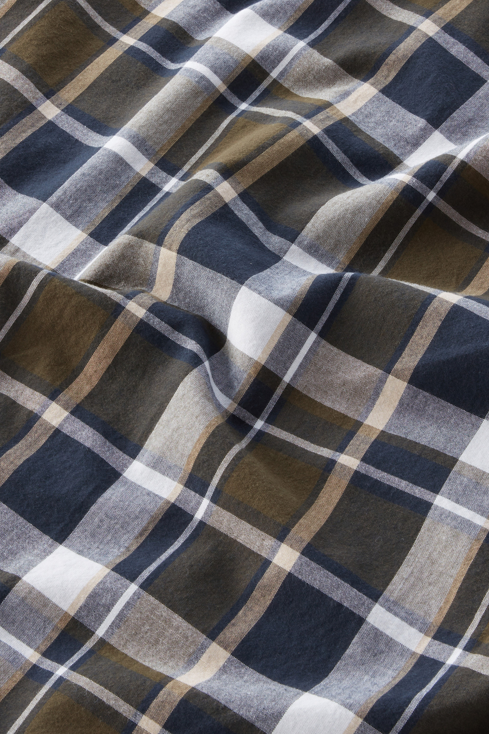 Camicia Madras a quadri in popline di puro cotone verde photo 9 | Woolrich
