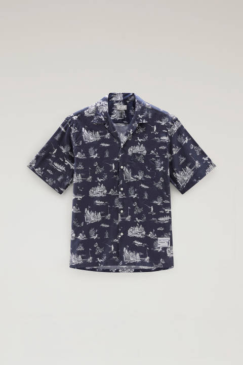 Kurzärmeliges Zavikon Shirt Blau | Woolrich