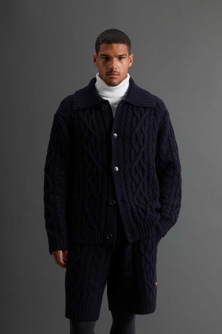 Cardigan in Italian Pure Merino Wool by Todd Snyder Blue photo 1 | Woolrich