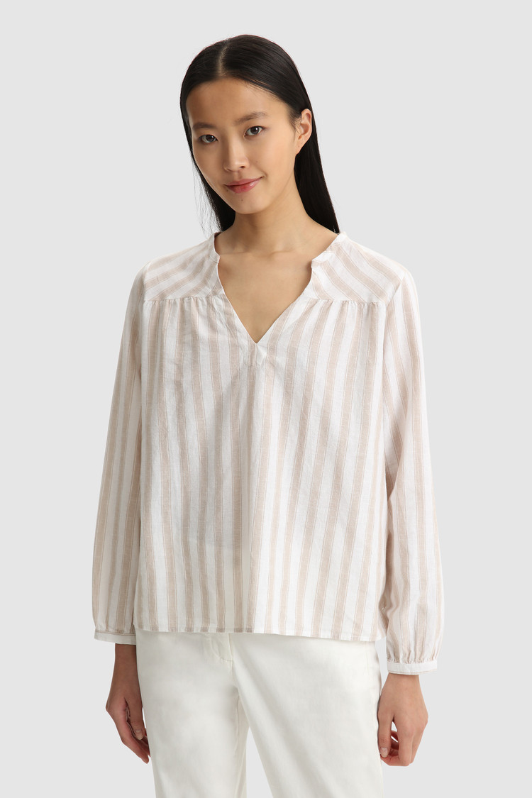 Cotton linen blouse