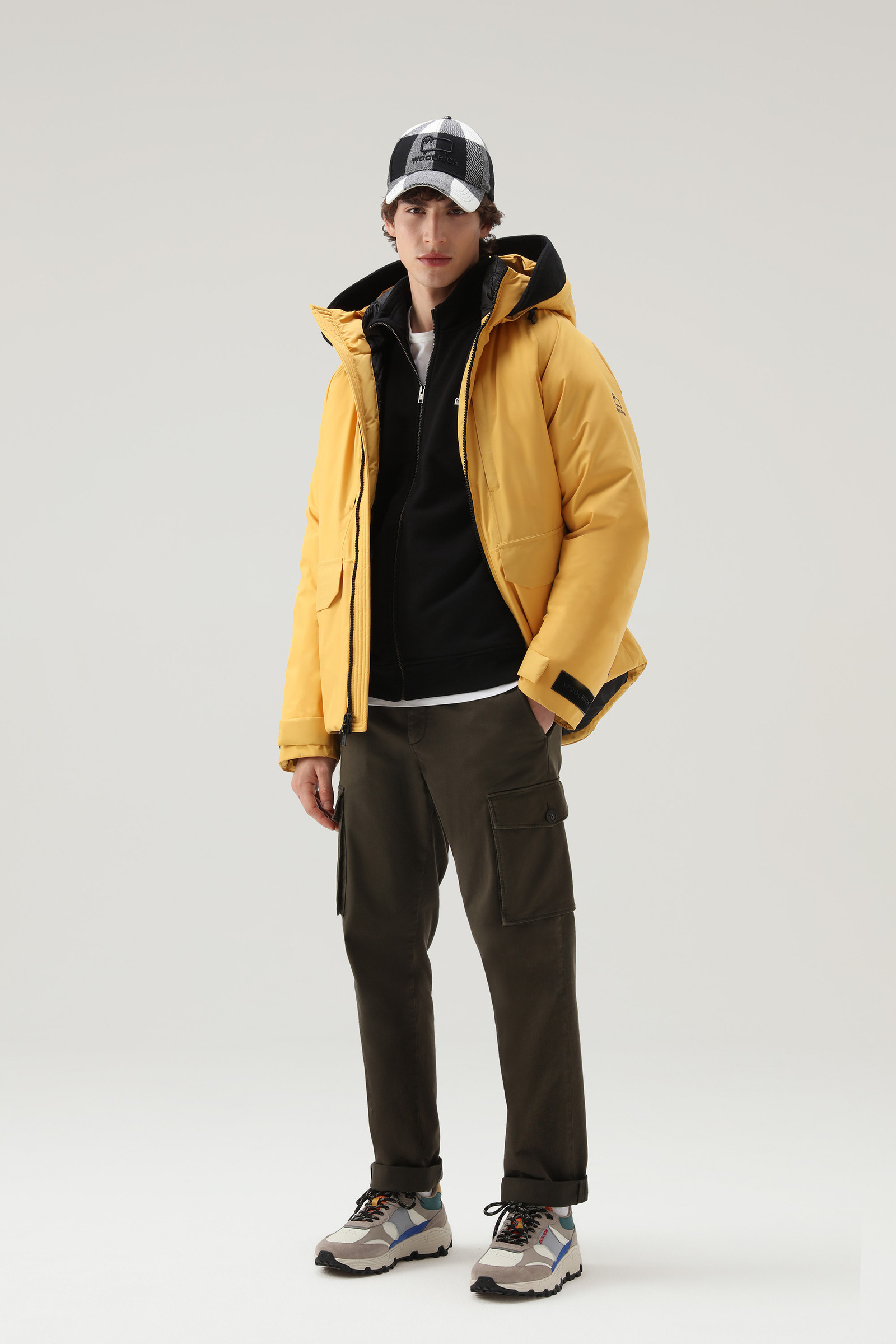 Klassieke sweater met volledige rits van een katoenmix zwart photo 2 | Woolrich