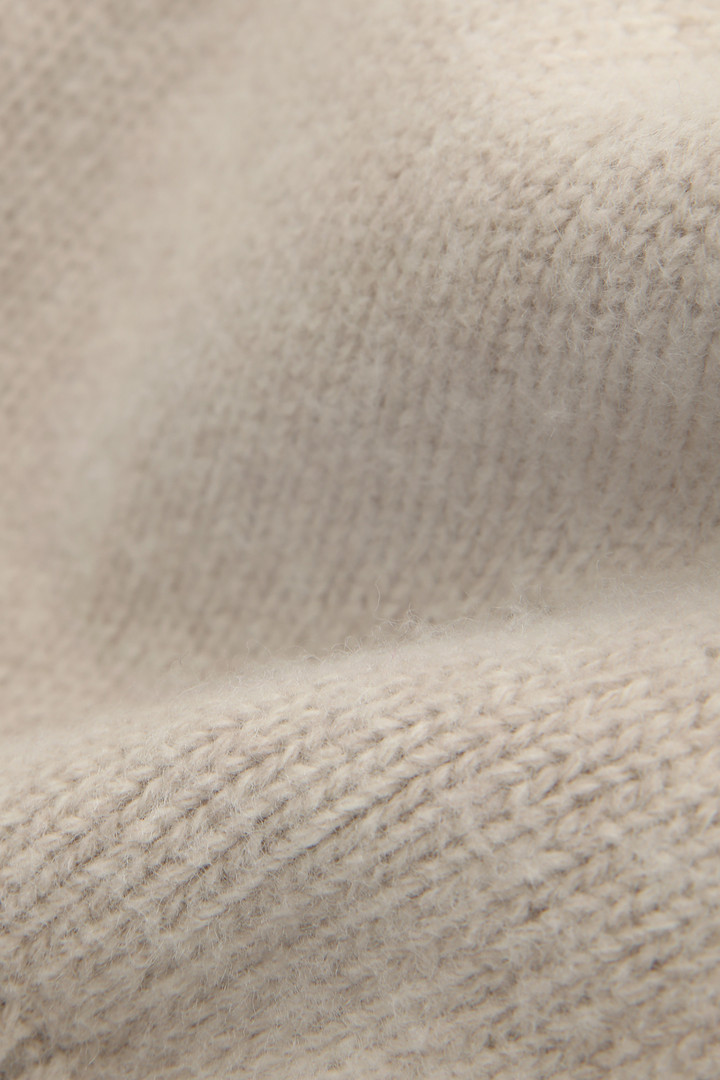 Crewneck color block sweater in pure wool