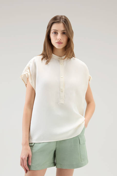 Blusa in misto lino Bianco | Woolrich