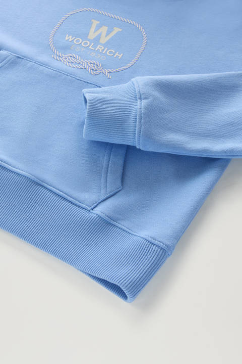 Sweat-shirt à capuche pour fille en pur coton Bleu photo 2 | Woolrich