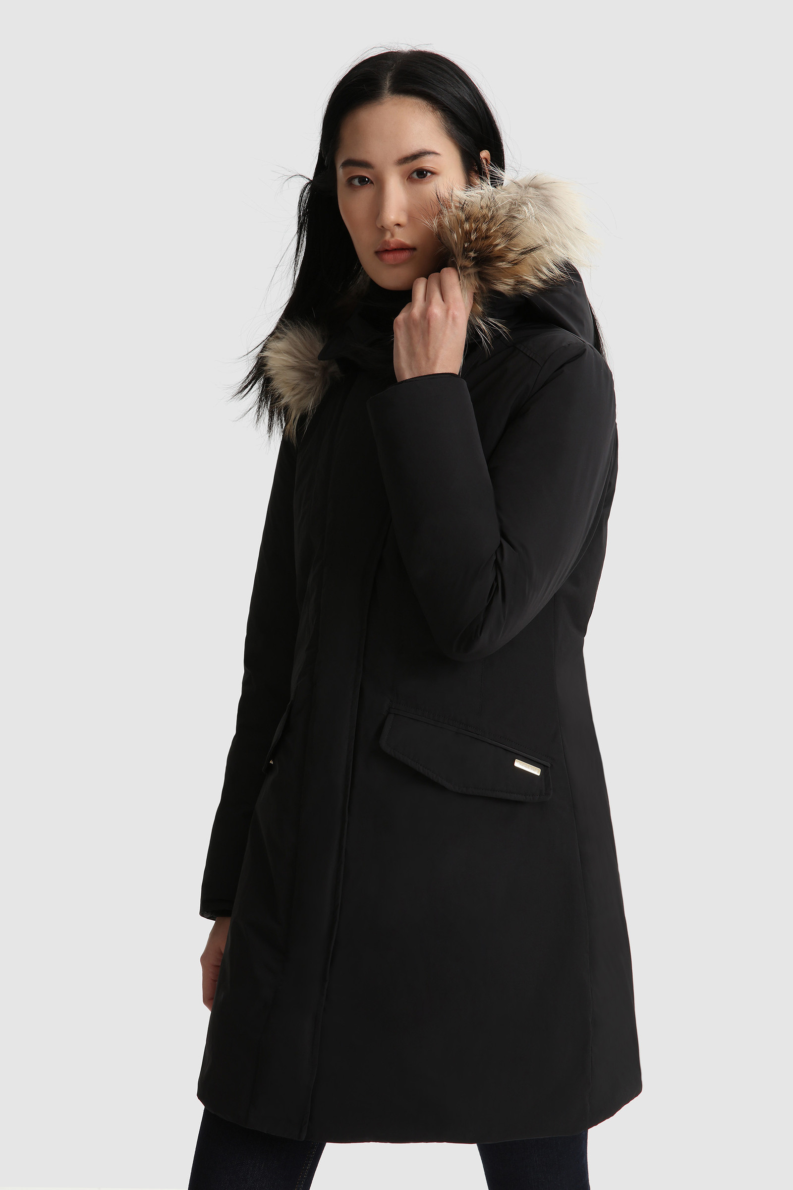 Modern Vail Parka with Removable Hood Black | Woolrich