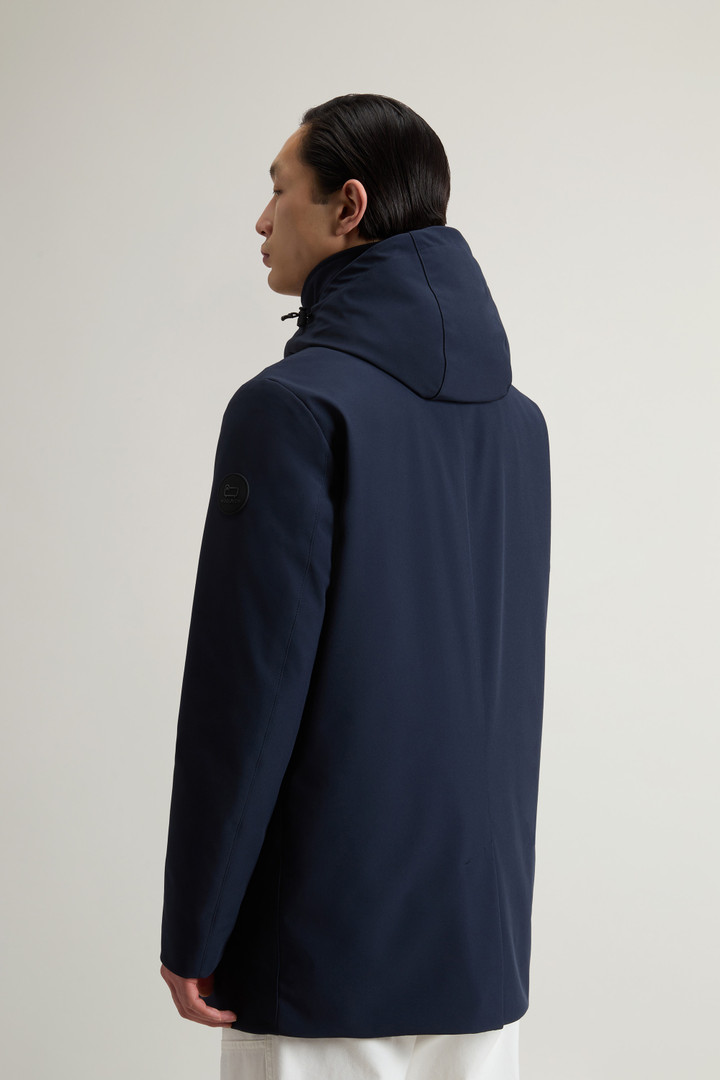 Barrow Mac Coat in Tech Softshell Blue photo 3 | Woolrich