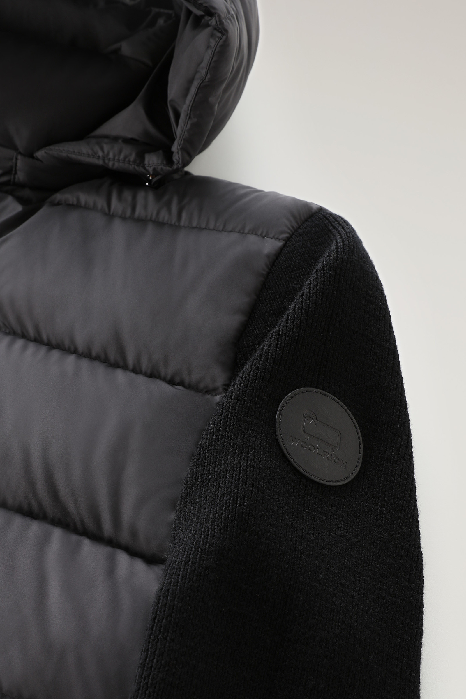 Sierra-Jacke mit Ärmeln aus Merinowolle und abnehmbarer Kapuze Schwarz photo 8 | Woolrich