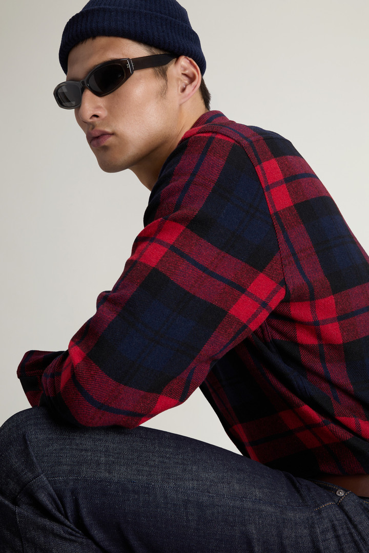 Wool Blend Trout Run Plaid Flannel Shirt Red photo 4 | Woolrich