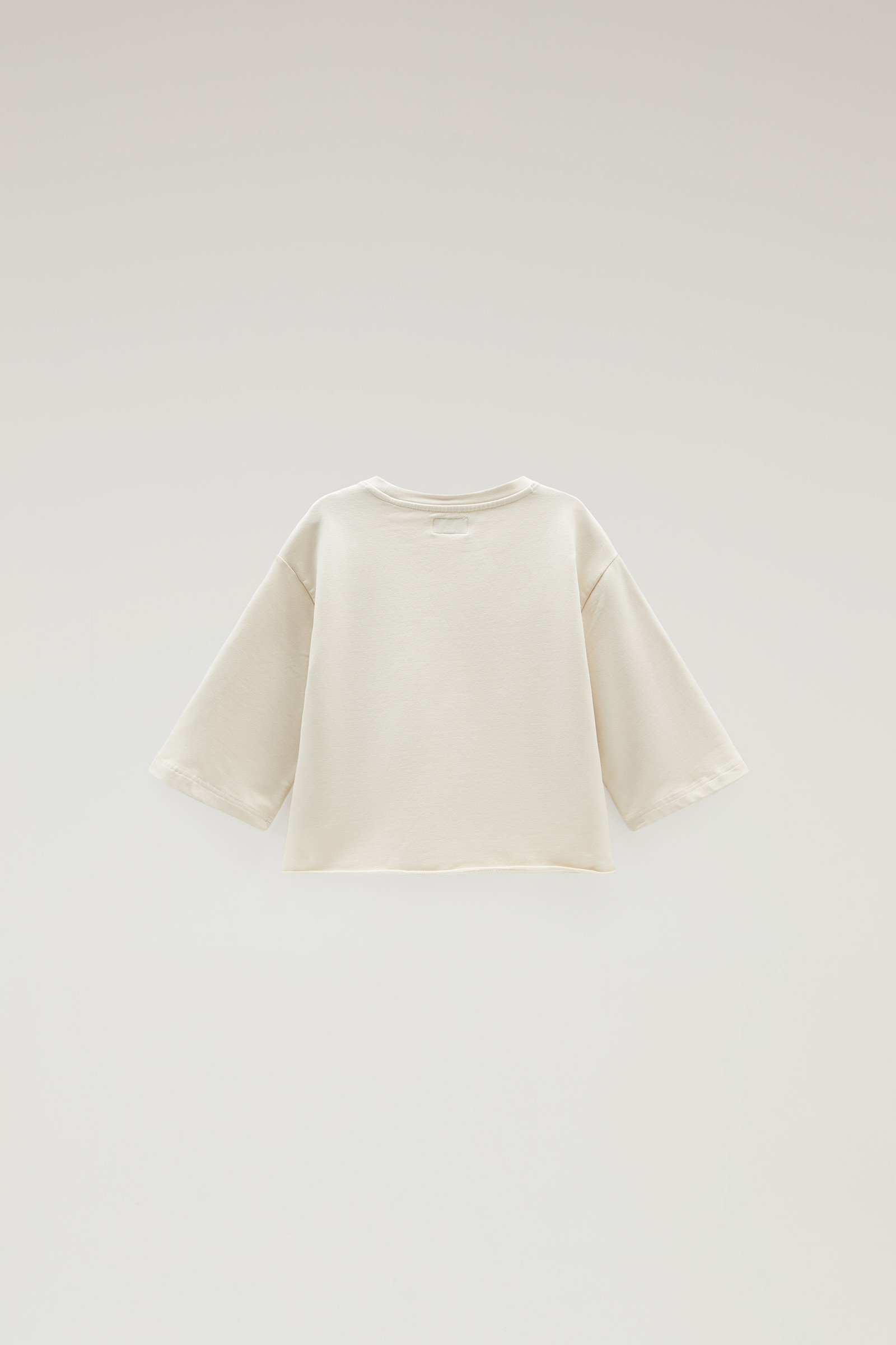 Maglia da bambina girocollo in cotone felpato con maniche ampie bianco photo 2 | Woolrich