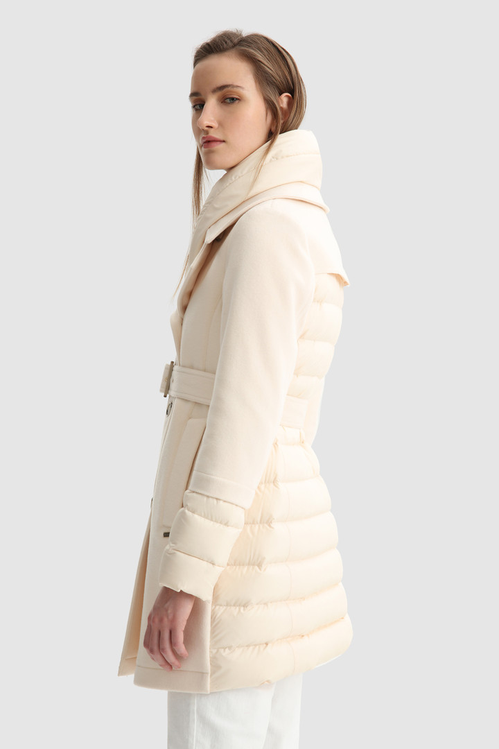 Trenchcoat Kuna aus italienischer Wollmischung mit Gürtel Weiß photo 3 | Woolrich