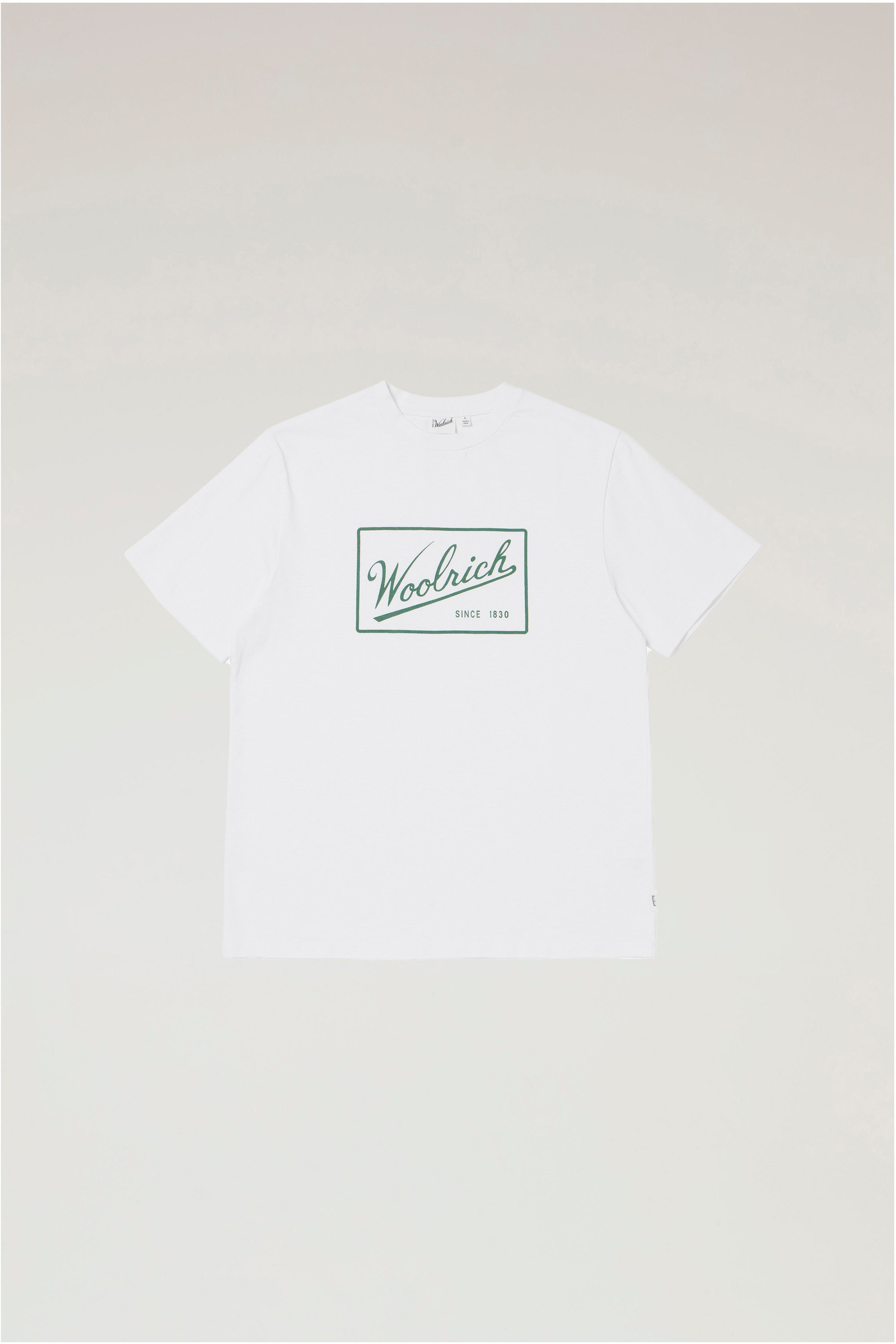 T-shirt in Pure Cotton with Printed Logo White | Woolrich