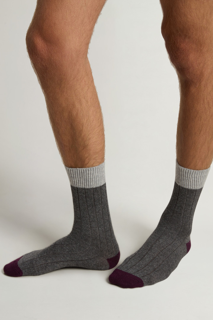 Wool- and Cashmere-Blend Socks Blue photo 4 | Woolrich