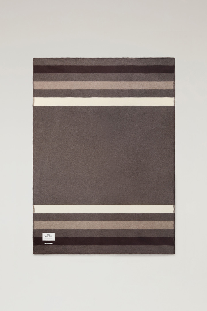 Striped Wool Blend Blanket Brown photo 2 | Woolrich